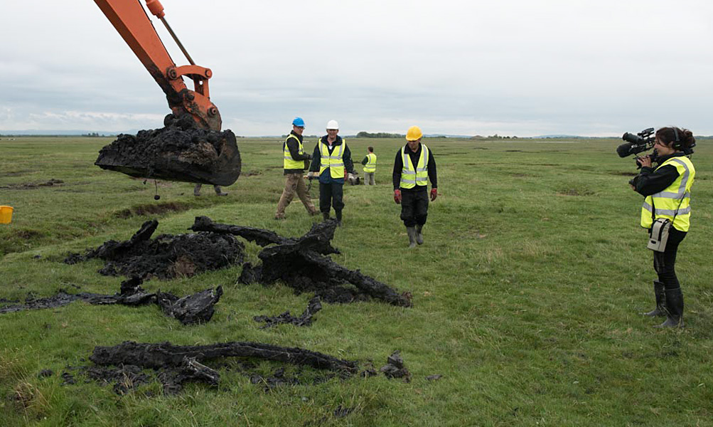 Steel beams and other wreckage from Trench 3