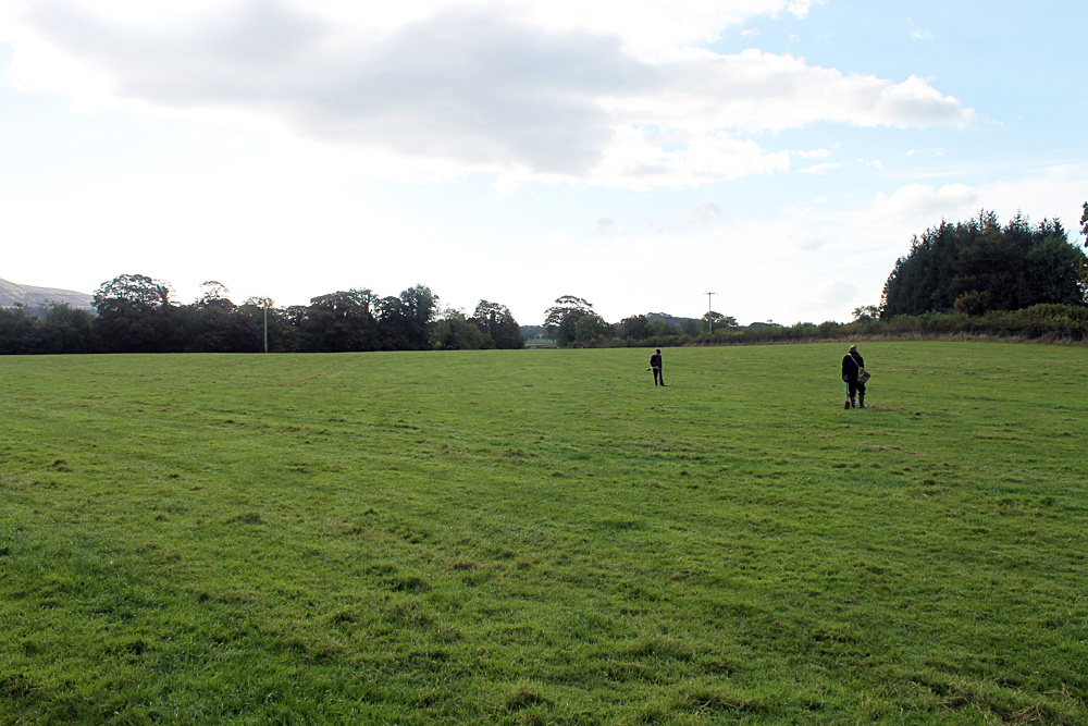 View of lower field where aircraf came to a stop